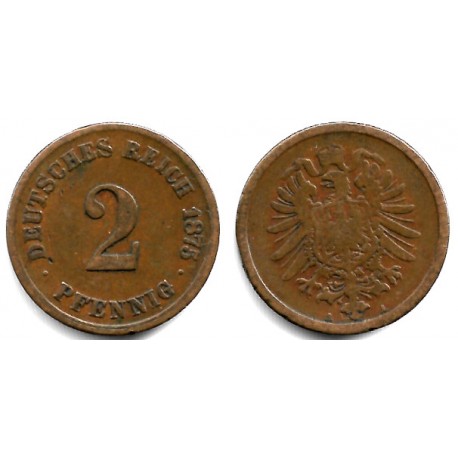 (2) Imperio Alemán. 1875(A). 2 Pfennig (BC)