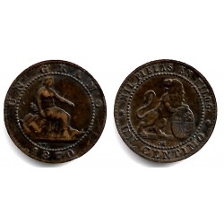 Gobierno Provisional. 1870. 1 Céntimo (EBC) Ceca de Barcelona OM