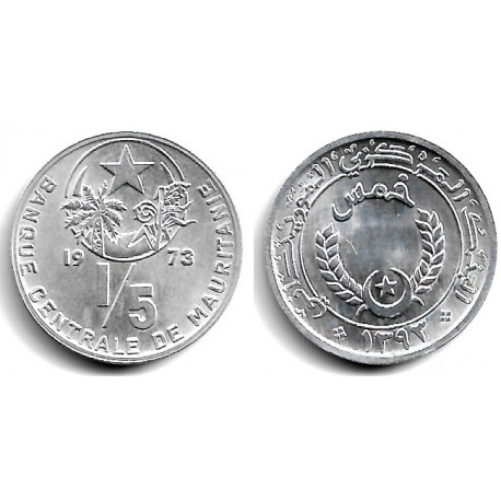 (1) Mauritania. 1973. 1/5 Ouguiya (SC)