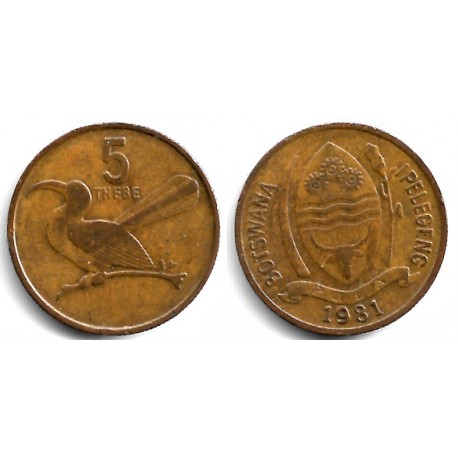 (4) Botswana. 1981. 5 Thebe (BC)