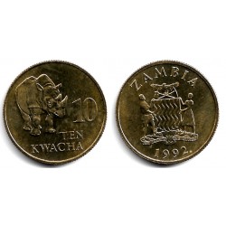 (32) Zambia. 1992. 10 Kwacha (SC)