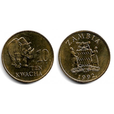 (32) Zambia. 1992. 10 Kwacha (SC)