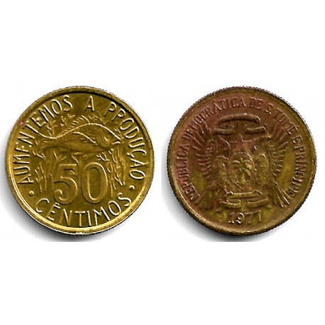 (25) Santo Tomé y Principe. 1977. 50 Céntimos (MBC)