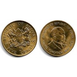 (17) Kenia. 1990. 5 Cents (EBC+)