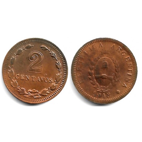 (38a) Argentina. 1948. 2 Centavos (MBC+)