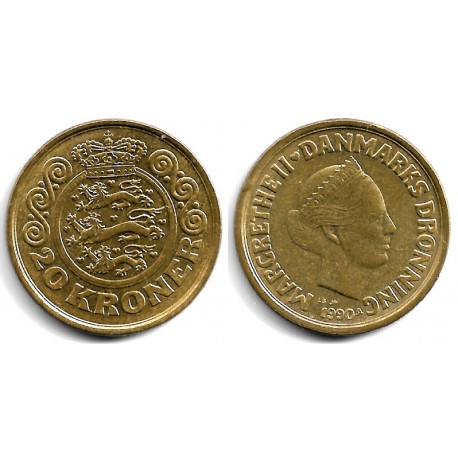 (871) Dinamarca. 1990. 20 Kroner (EBC)