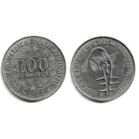(4) Estados África Oeste. 1977. 100 Francs (MBC+)