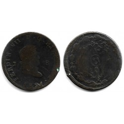 Fernando VII. 1821. 8 Maravedí (RC+/RC) Ceca de Jubia