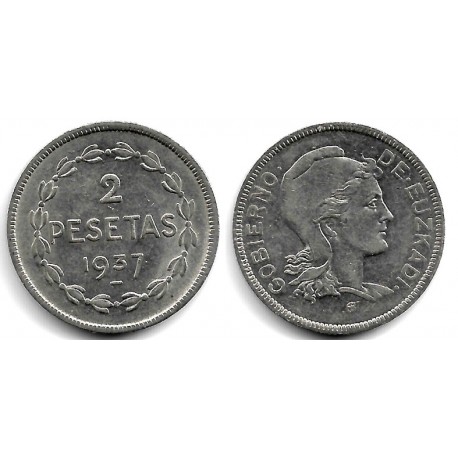 Gobierno de Euzkadi. 1937. 2 Pesetas (MBC)