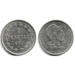 Gobierno de Euzkadi. 1937. 2 Pesetas (MBC+)
