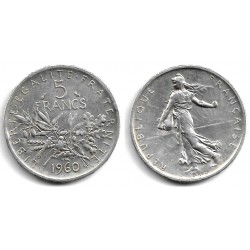 (926) Francia. 1960. 5 Francs (MBC+) (Plata)