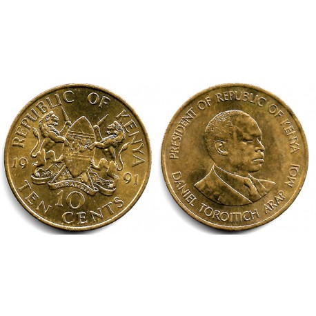 (18) Kenia. 1991. 10 Cents (EBC-)