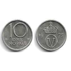 (416) Noruega. 1975. 10 Ore (EBC)