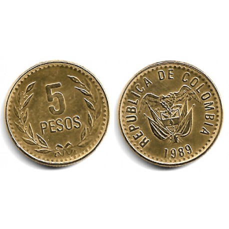 (280) Colombia. 1989. 5 Pesos (EBC)