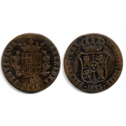 Fernando VII. 1823. 6 Cuartos (BC) Ceca de Barcelona