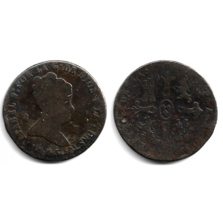 Isabel II. 1843. 8 Maravedí (BC/BC-) Ceca de Jubia