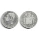 Alfonso XII. 1885*(8--). 50 Céntimos (BC-) (Plata) Ceca de Madrid MS-M