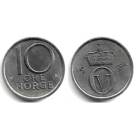 (416) Noruega. 1987. 10 Ore (SC)