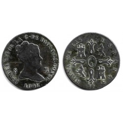 Isabel II. 1848. 8 Maravedí (BC+) Ceca de Jubia