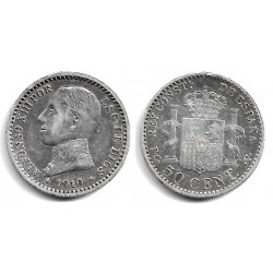 Alfonso XIII. 1910*(--0). 50 Céntimos (BC) (Plata) Ceca de Madrid PC-V