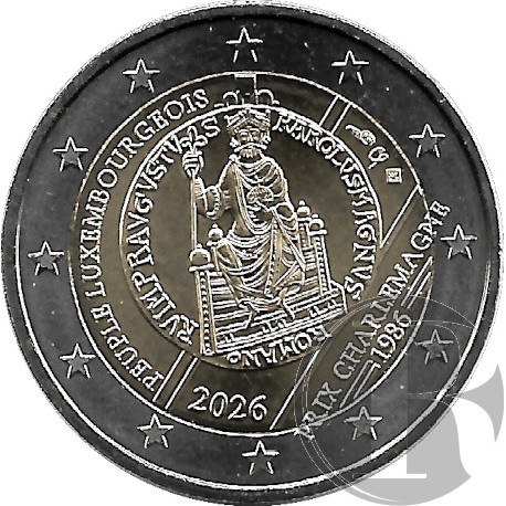 Luxemburgo. 2026. 2 Euro (SC) Carlomagno