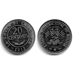(215) Bolivia. 2012. 20 Centavos (SC)