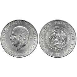 (474) Estados Unidos Mexicanos. 1956. 10 Pesos (EBC) (Plata)