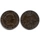 Isabel II. 1868. 5 Céntimos de Escudo (MBC) Ceca de Barcelona OM