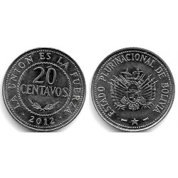 (215) Bolivia. 2012. 20 Centavos (SC)