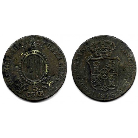 Isabel II. 1846. 3 Cuartos (BC) Ceca de Cataluña