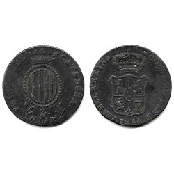 Isabel II. 1844. 3 Cuartos (BC) Ceca de Cataluña
