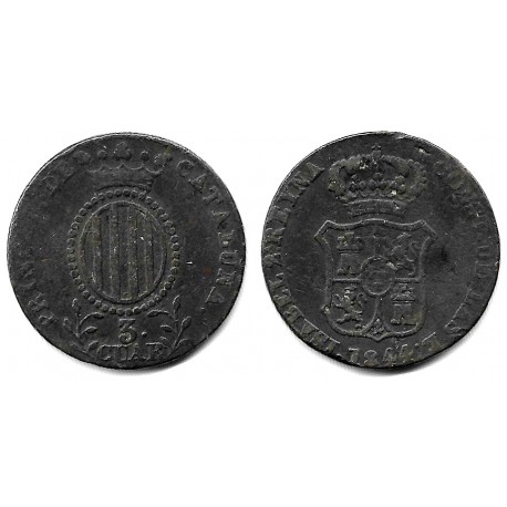 Isabel II. 1844. 3 Cuartos (BC) Ceca de Cataluña