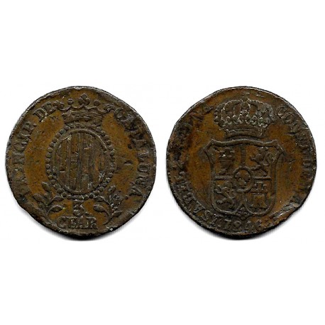 Isabel II. 1846. 3 Cuartos (BC/BC-) Ceca de Cataluña