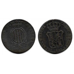 Isabel II. 1845. 3 Cuartos (RC+) Ceca de Cataluña
