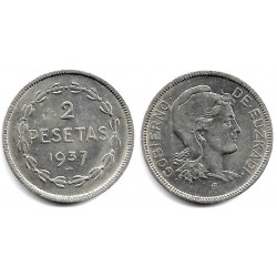 Gobierno de Euzkadi. 1937. 2 Pesetas (MBC)