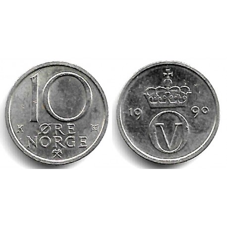 (416) Noruega. 1990. 10 Ore (EBC)