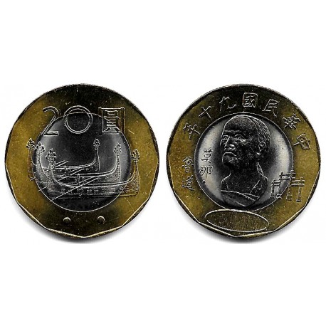 (Y565) Taiwán. 2001(90). 20 Yuan (SC)