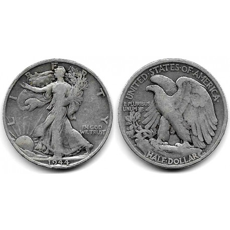 (142) Estados Unidos de América. 1944(S). Half Dollar (BC) (Plata)