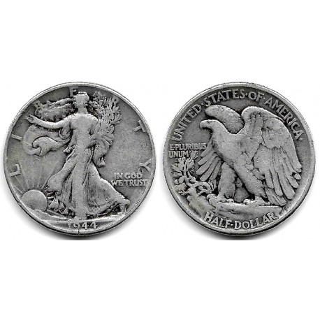 (142) Estados Unidos de América. 1944(S). Half Dollar (BC) (Plata)