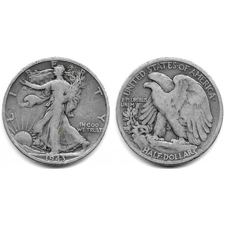 (142) Estados Unidos de América. 1943(S). Half Dollar (BC) (Plata)