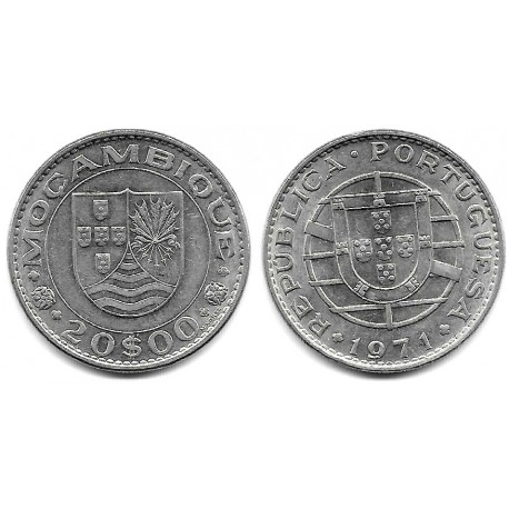 (87) Mozambique. 1971. 20 Escudos (EBC+)