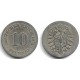 (4) Imperio Alemán. 1875(D). 10 Pfennig (BC-)