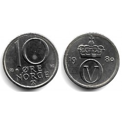 (416) Noruega. 1980. 10 Ore (EBC)