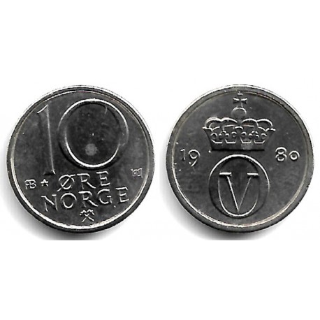 (416) Noruega. 1980. 10 Ore (EBC)