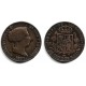 Isabel II. 1857. 25 Céntimos de Real (BC+) Ceca de Segovia