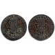 Isabel II. 1846. 6 Cuartos (MBC) Ceca de Cataluña, 7 Pétalos