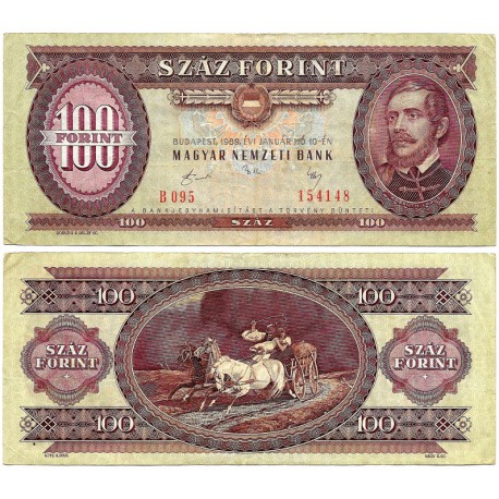 (171h) Hungría. 1989. 100 Forint (MBC)