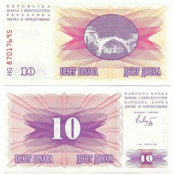 (10a) Bosnia-Hercegovina. 1992. 10 Dinara (SC)