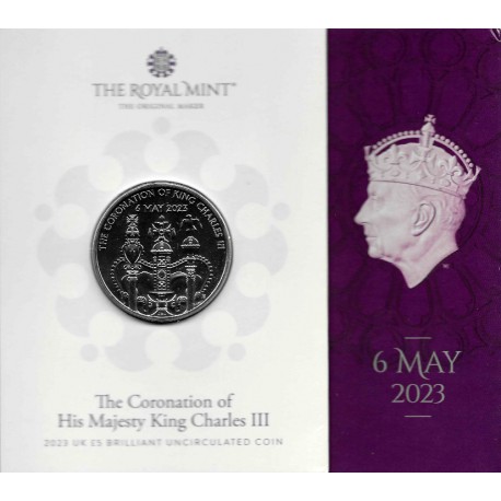 Gran Bretaña. 2023. 5 Pounds (SC) The Coronation of His Majesty King Charles III