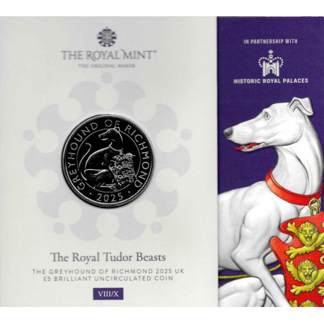 Gran Bretaña. 2025. 5 Pounds (SC) The Royal Tudor Beasts